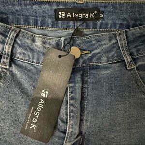 Allegra K Women's Wide Leg High Waist Denim Jeans Blue
Medium